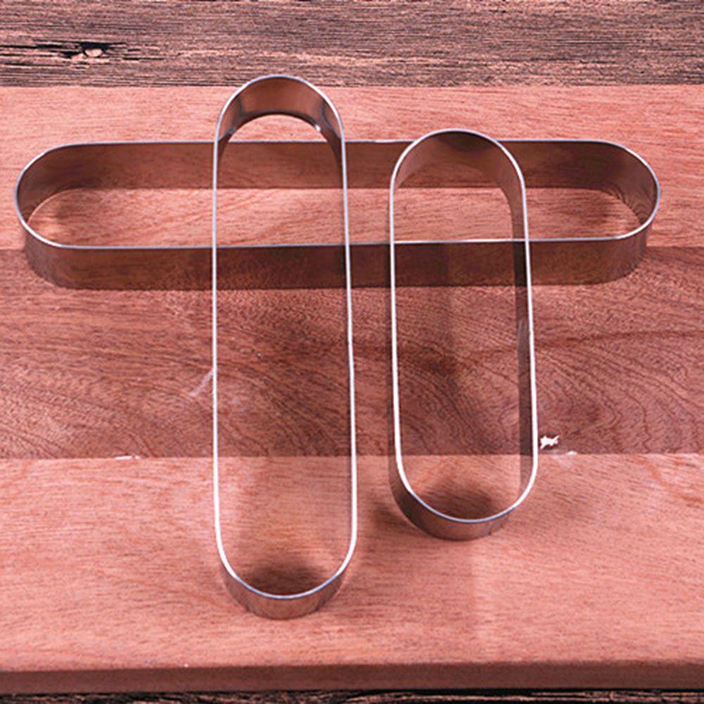 New Baking Mini Cake Mold Long Oval Stainless Steel Mousse Ring