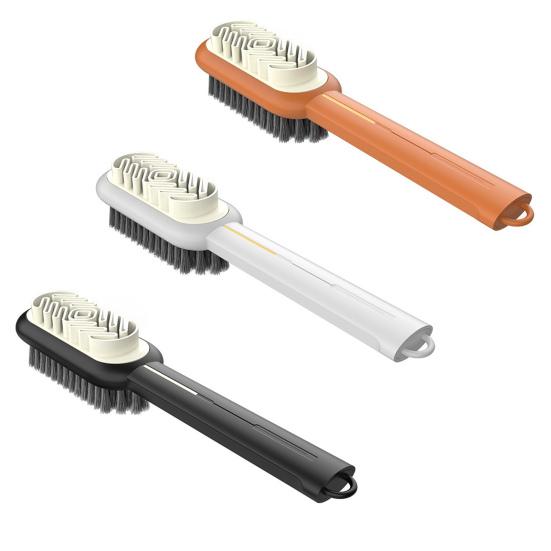 1/2/3Pcs Cleaning Brush Double-Sided Shoe Cleaning Brush with Hard Bristles And Soft Silicone Massage Bumps Shoe Cleaning Scrubber