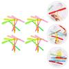 10/20pcs Novelty Plastic Bamboo Dragonfly Propeller Outdoor Classic Toy Kid Gift RotatingFlying Arrow Multicolor Random Color