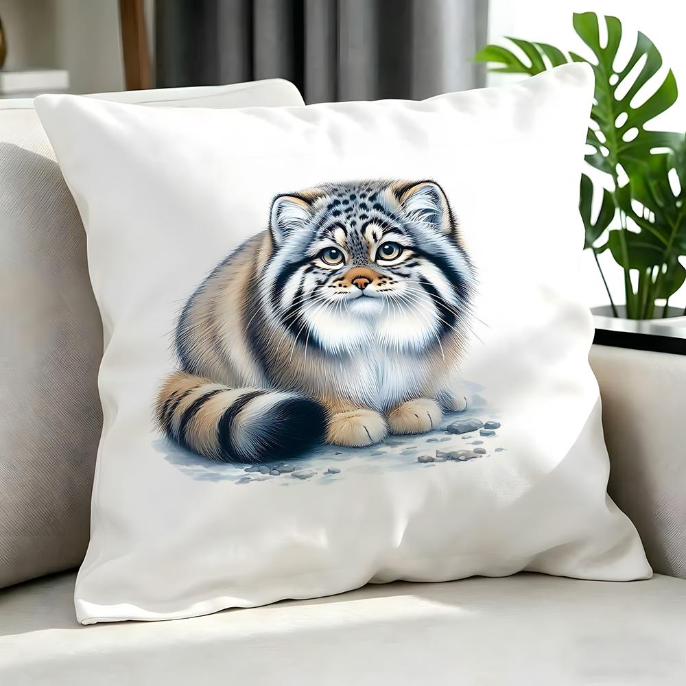 Animal PPallass cat Cushion Cover Cushion Cover Set Pcs x x x Pillowcase Decorative Sofa Home Decor