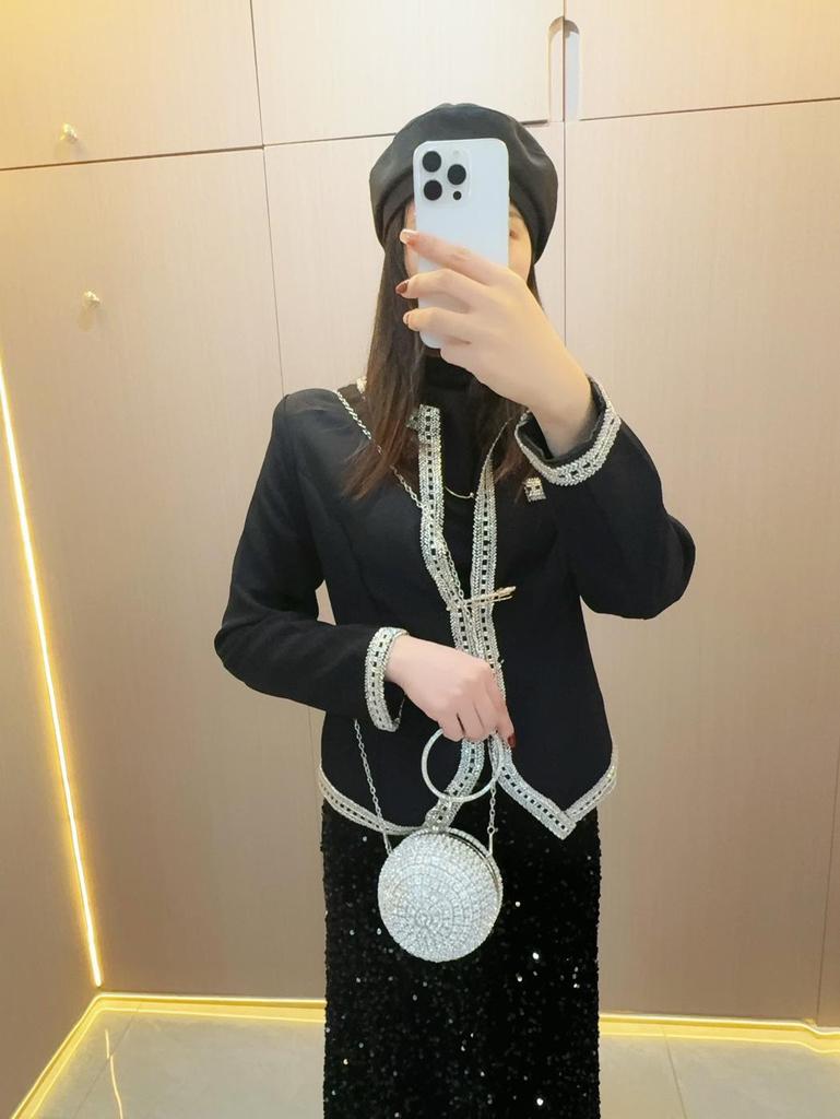 Silberne Runde Vielseitige Grenzüberschreitende Mini-Abendtasche