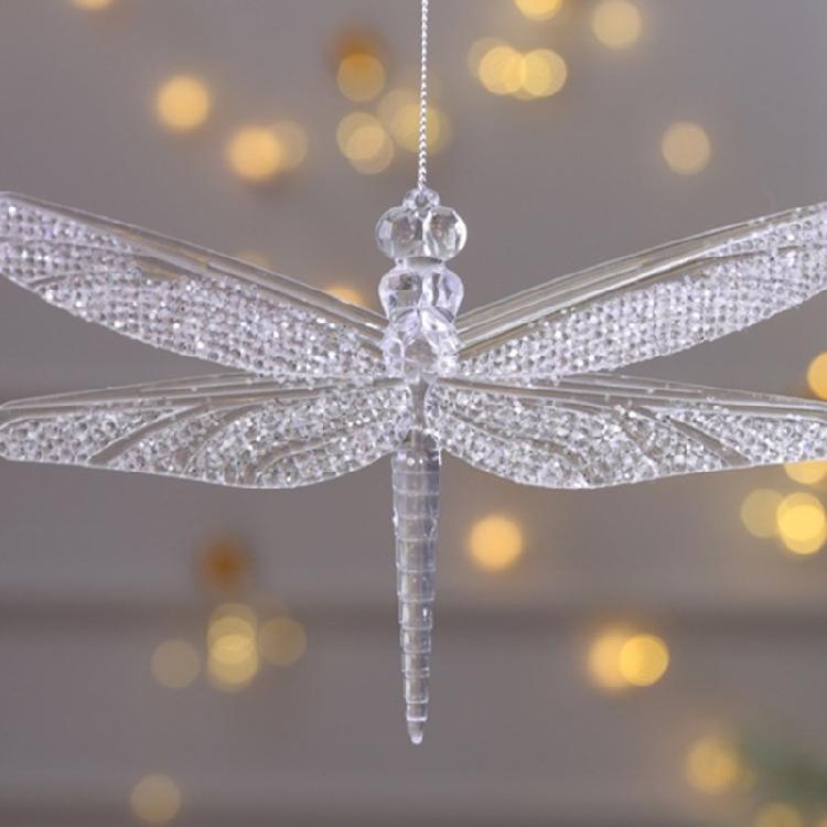 Beautiful Acrylic Christmas Ornament Delicate Crystal Accessory Christmas Hanging Ornament For Stylish Celebration