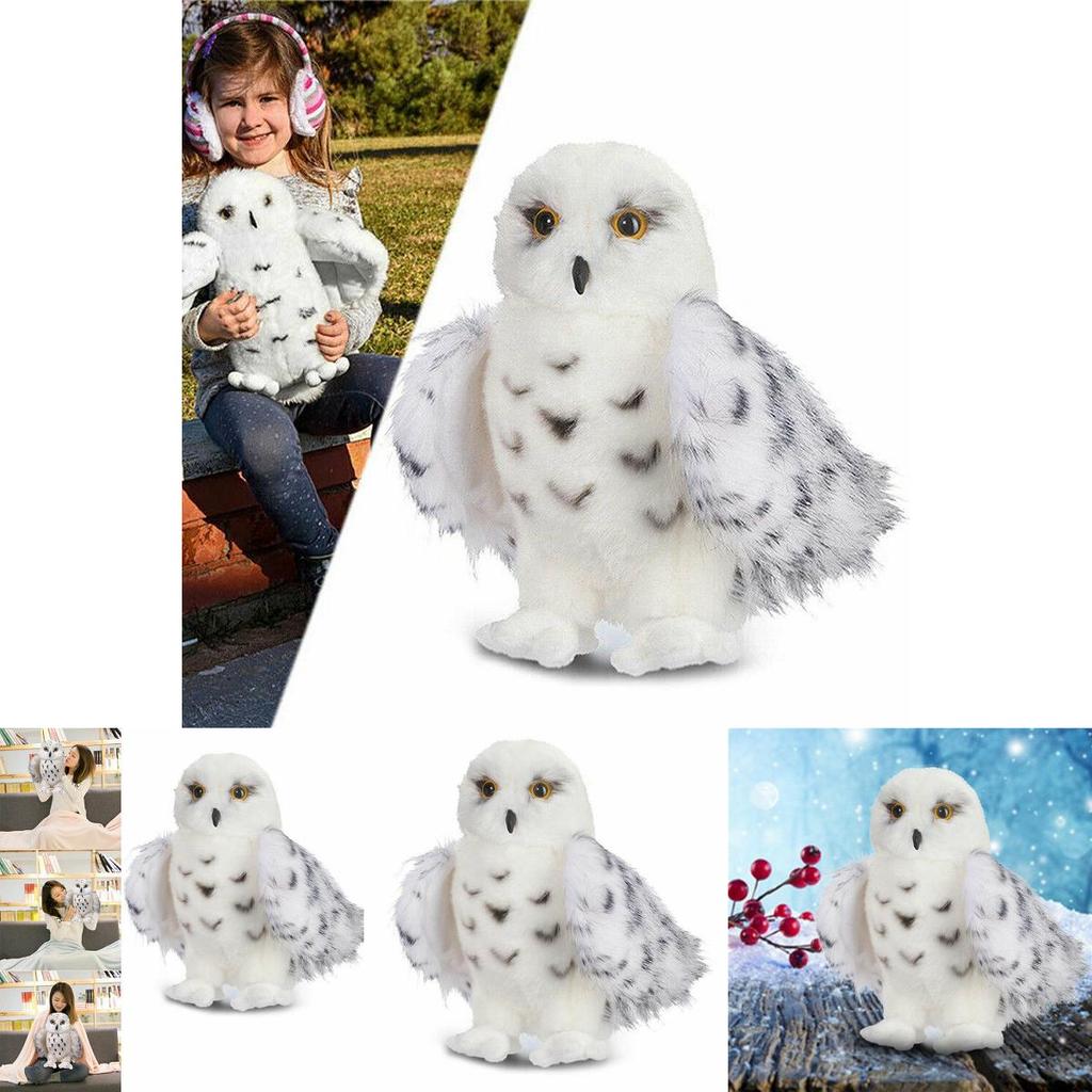 Adorable Wizard Snowy Owl Plush Toy Soft Stuffed Doll For Kids Christmas Gift