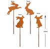 2024 Rusted Animal Silhouette Garden Flower Pot Decoration for Outdoor Courtyards and Grasslands