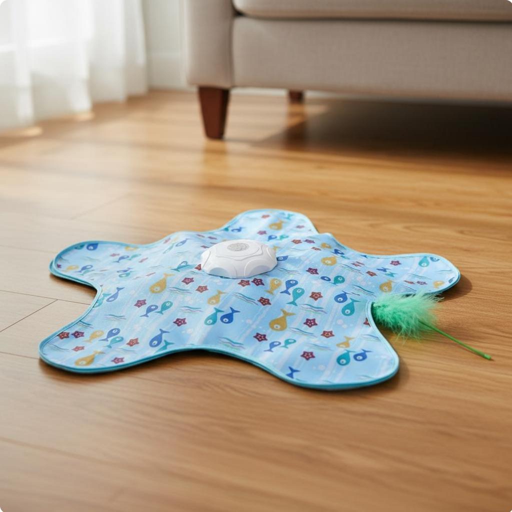 Automatic Hide and Seek Cat Toy Auto Sleep Function Interactive Hide and Seek Toy Automatic Cat Teaser 3 Speed Modes Low Noise