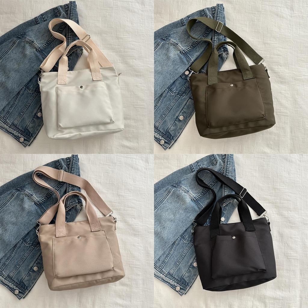 Canvas Tote Bag For Women With Topstitched Detail And Zipper Closure For Casual Daily Use