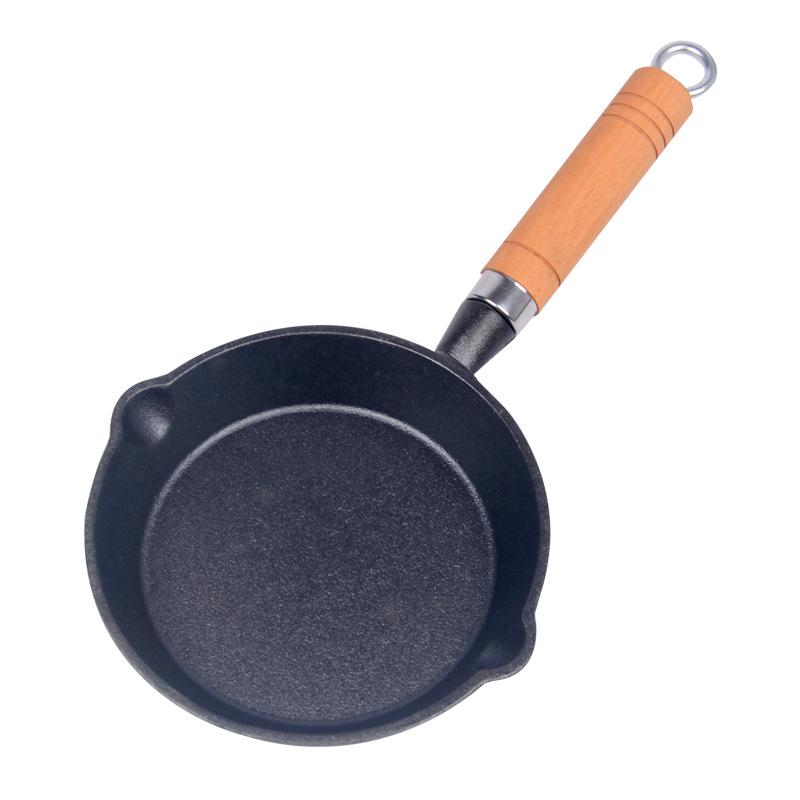 Mini Cast Iron Splash Guard Egg and Dumpling Frying Pan