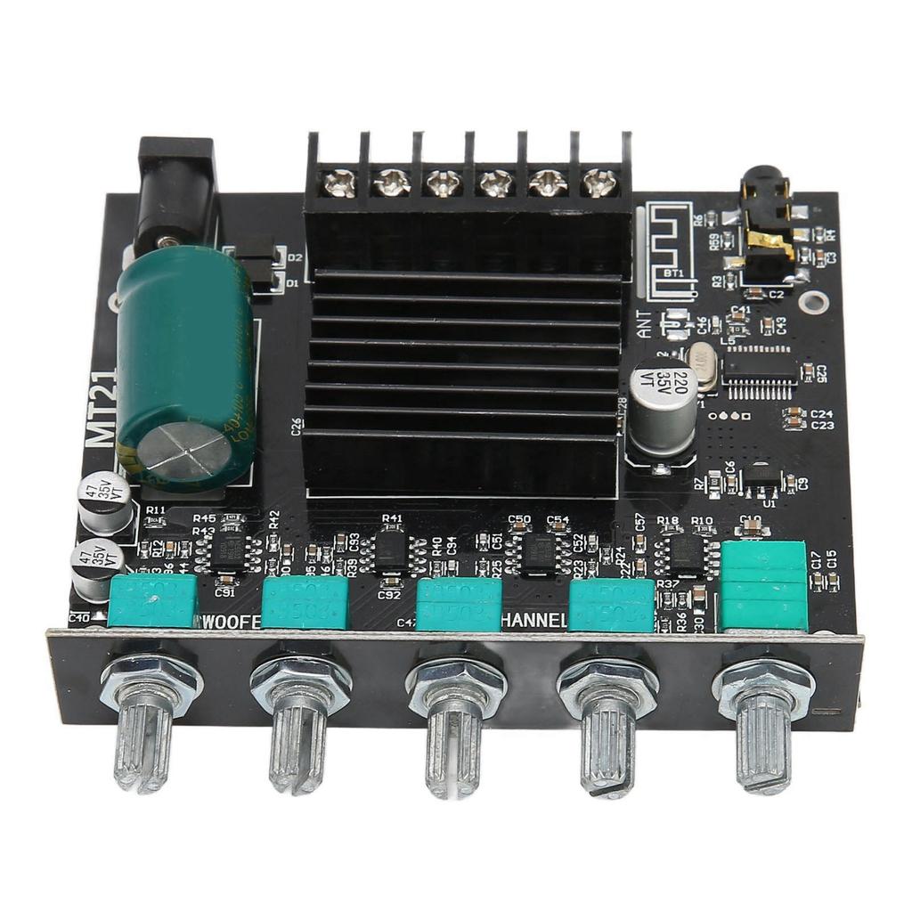ZK‑MT21 BT Amplifier Board High Power Sound Stereo DC12‑24V Digital Power Amplifier Board for 15‑100W 4‑8 Ohm  Speakers