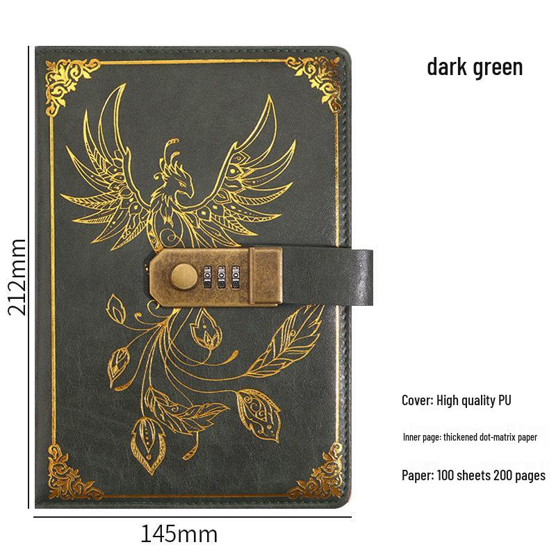 Set Regalo Quaderno Password A5 - Registro Riunioni d'Affari d'Ufficio & Diario Vintage con Logo Personalizzabile.