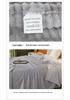 Striped Coral Fleece Flannel Blanket - Air Conditioning Nap Blanket, Solid Color, Ideal Office Gift