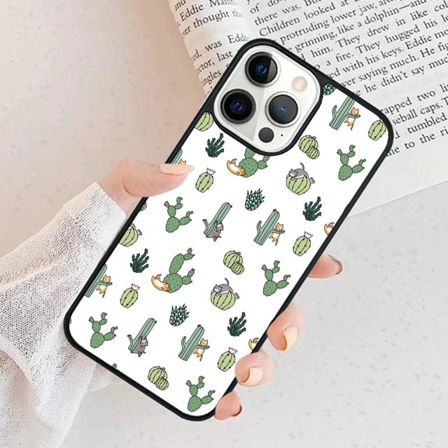 Cute Cat Animal Phone Case For iPhone 17 Air 15 16 Cover  11 13 14 Pro Max 12 Plus Max Fundas