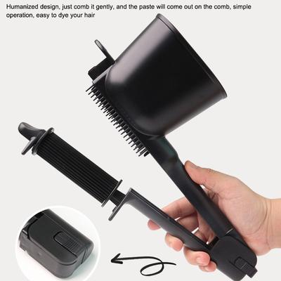 1Pcs Professional Hair Dyeing Tool 2-In-1 Automatic Roller Comb With Smooth Brush Dye Salon Hair Care Plastic Salon Hairdressing