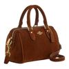 Coach Rowan 18 Classic Logo Print Suede Shoulder Crossbody Handbag Small Women Handbag Warm-Brown CEQ65-IMWBR