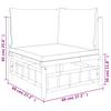 Vidaxl 6-Cz. Gartenmöbel-Set, Dunkelgraue Kissen, Bambus