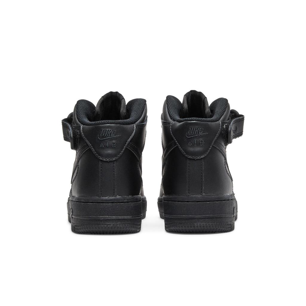 Nike Air Force 1 Mid LE Grade School 'Triple Black' (Unisex) Black / Black / Black Kids' Skateboarding Shoes DH2933 001