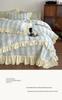 Spring/Summer Small Floral Lace Bedspread Set: 4-Piece, Skin-Friendly, Soft Imitation Cotton for Single Bed