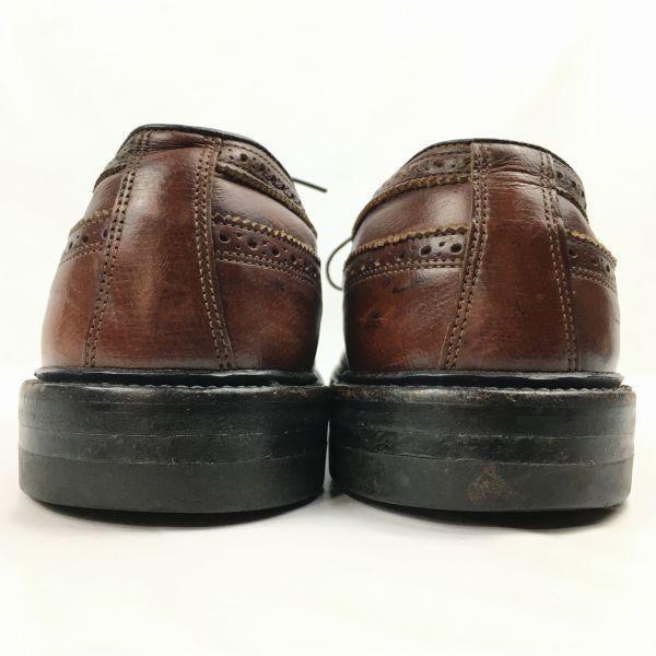 Vintage UFCW Union Made in USA Long Wingtip Shoes Brown Size 10E (27.5-28.0) O'Sullivan Heel Men's(USED)