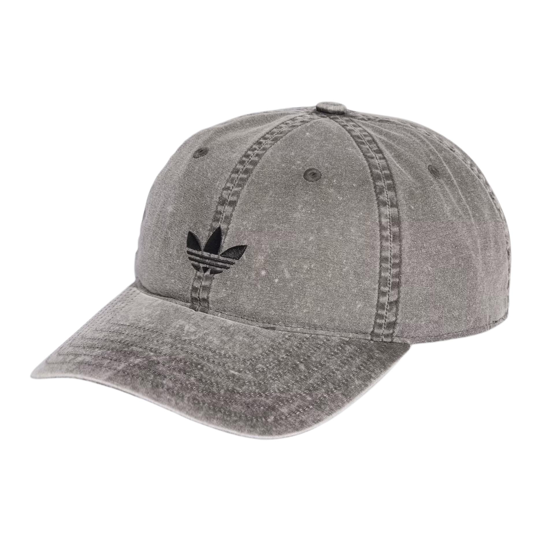 Adidas Originals D-Ring Buckle Embroidered Trefoil Design Cotton Baseball Cap Unisex hats Black KE0856 OSFW