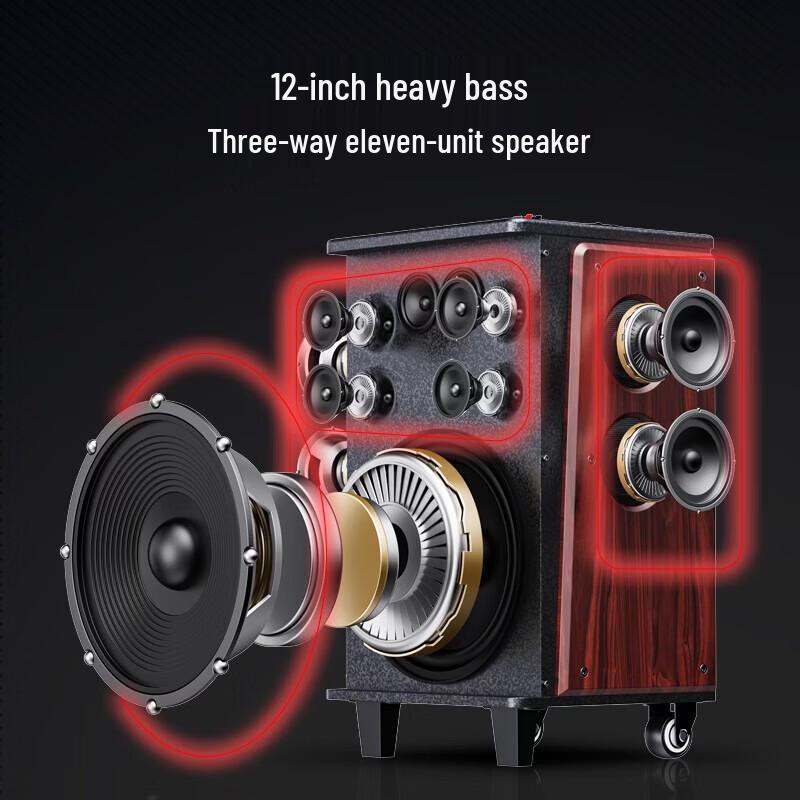 Aigo S612 Portable Outdoor Karaoke Trolley Speaker CN Plug (adapter Included)
