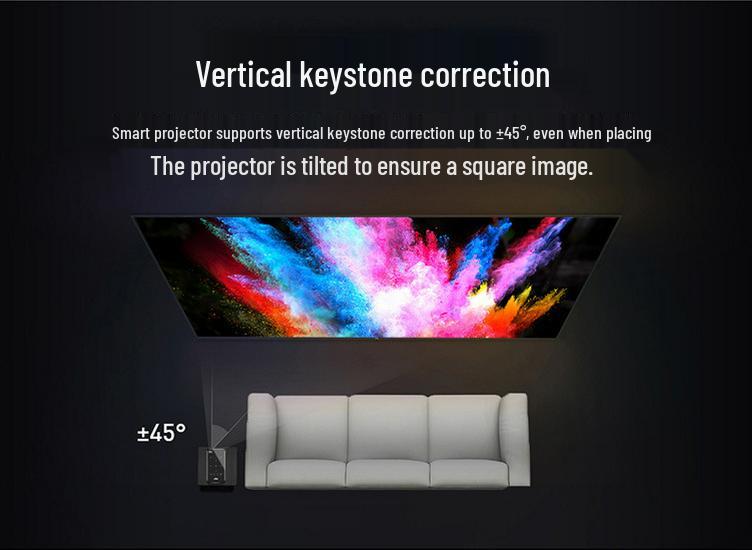 DLP 4K 3D HD Mini Projector with Mobile Connectivity, 2+32G