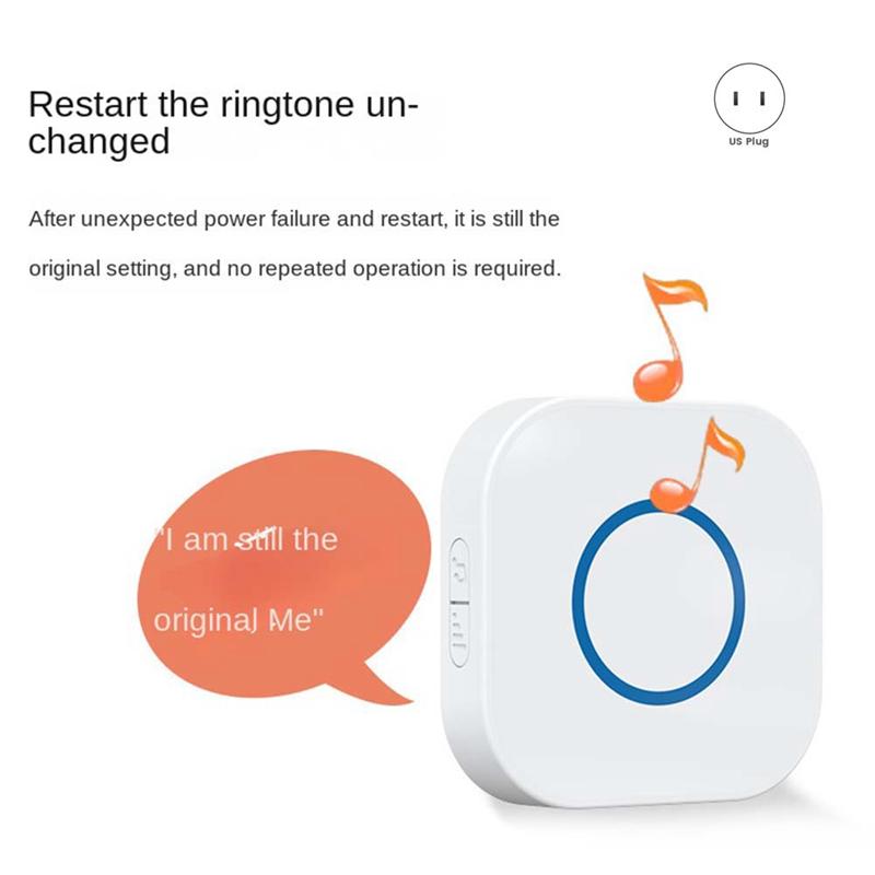 A96I-Patient Care Wireless Door Bell And Pager System, 4 Gear, 350M Range, For Disabled, Pregnant Woman US Plug
