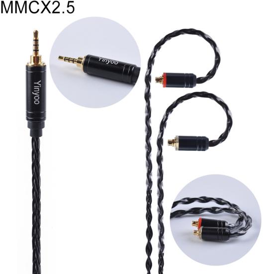 Yinyoo MMCX/2Pin/QDC 8 Core Silver Plated Copper Wire Earphone Upgraded Cable