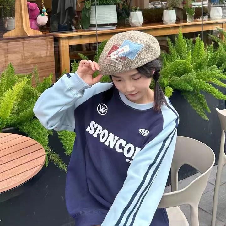 Autumn and Winter Retro New Woolen Beret Literary and Casual All-match Painter Hat Patch Color Advance Hat