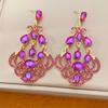 Exaggerated Rhinestone Drop Earrings Exquisite Statement Earrings  Anniversary