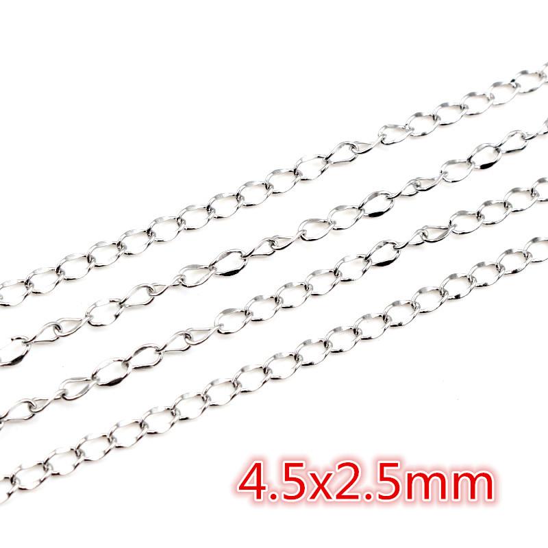 5 Meters/Lot Never Fade Stainless Steel Multi Styles Necklace Chains For DIY Jewelry Making Findings Accessories Handmade