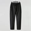 Solid Color Linen Pants Men's Loose Linen Casual 9 Points Pants Spring Summer Home Straight Soft Comfortable Trousers