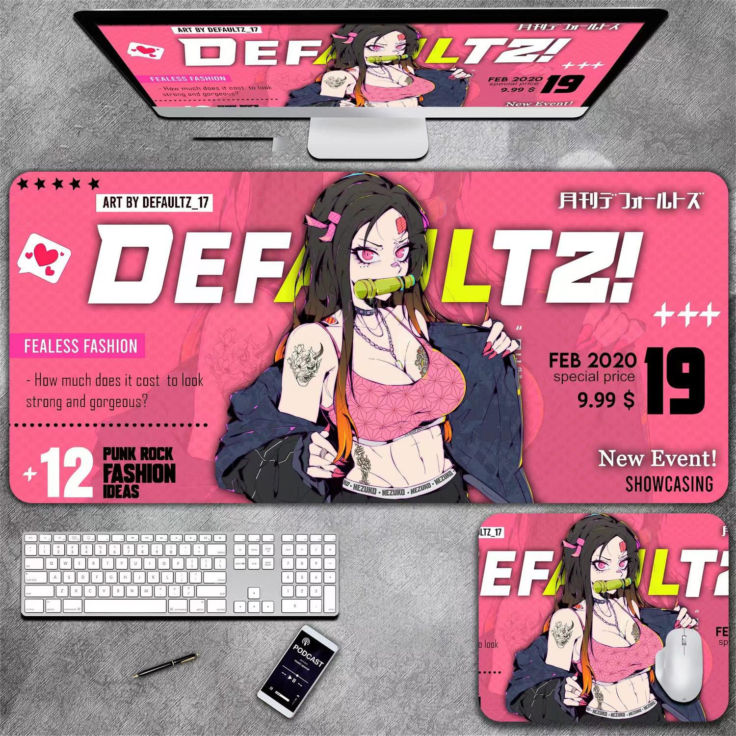 

Коврик для клавиатуры и мыши в стиле аниме для девочек, подходящий для киберспорта, офиса и настольного использования.