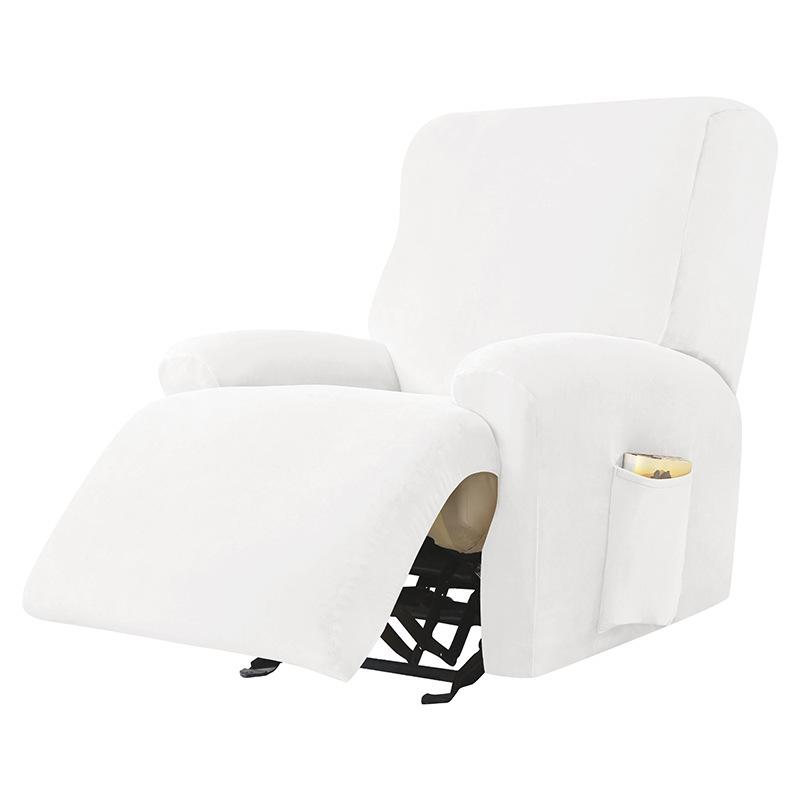 Silver Fox Velvet Solid Color Split Chivas Sofa Cover Elastic Chair Cover All-inclusive Velvet Massage Recliner Protective Chair Cover for Home