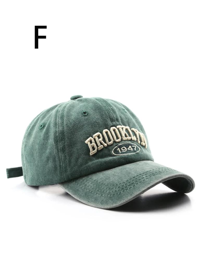 1 unisex all season wearing pure cotton washed letters Brooklyn1947 fashionable baseball cap