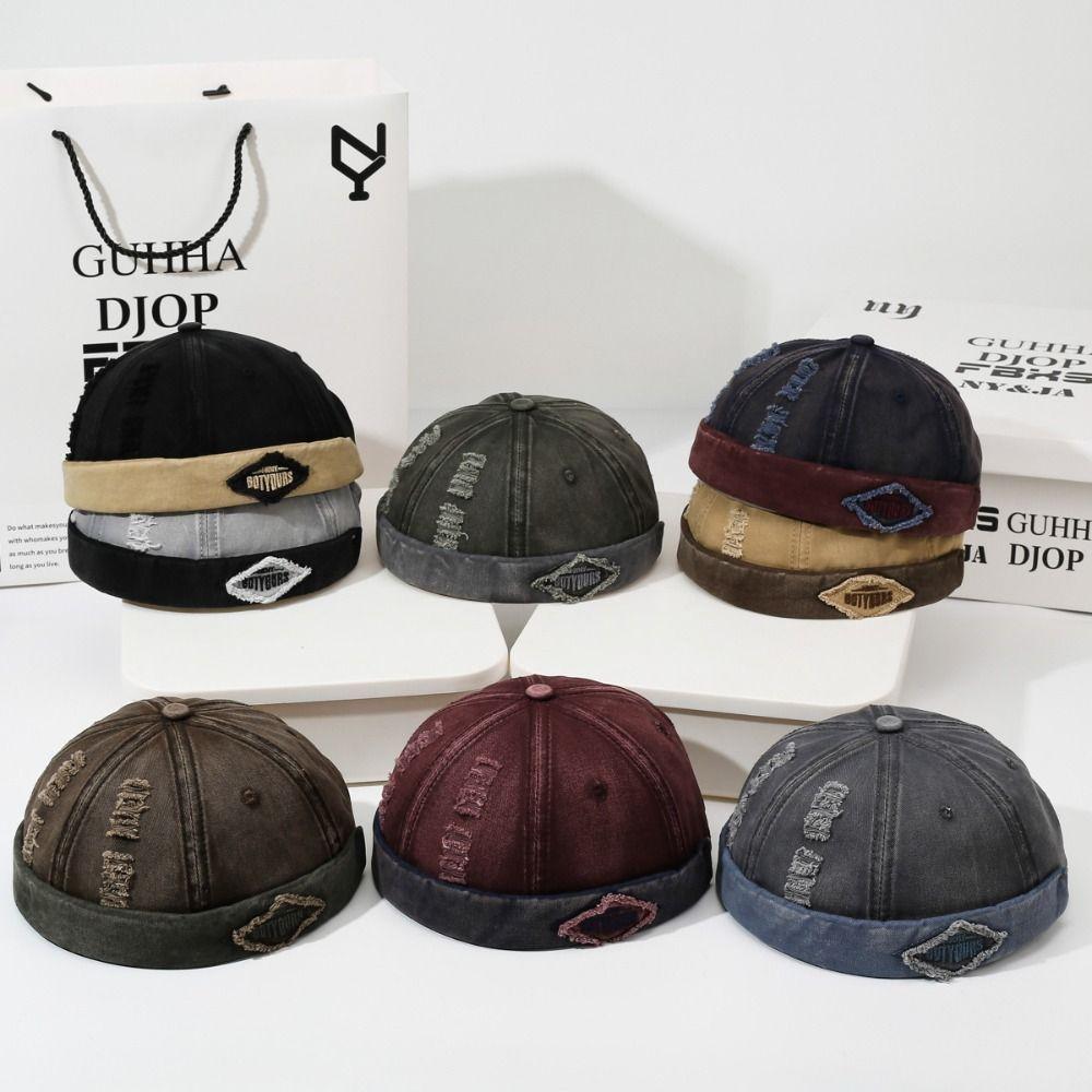 Streetwear Brimless Skullies Cap Lightweight Skullcap Fashion Melon Skin Hat Outdoor
