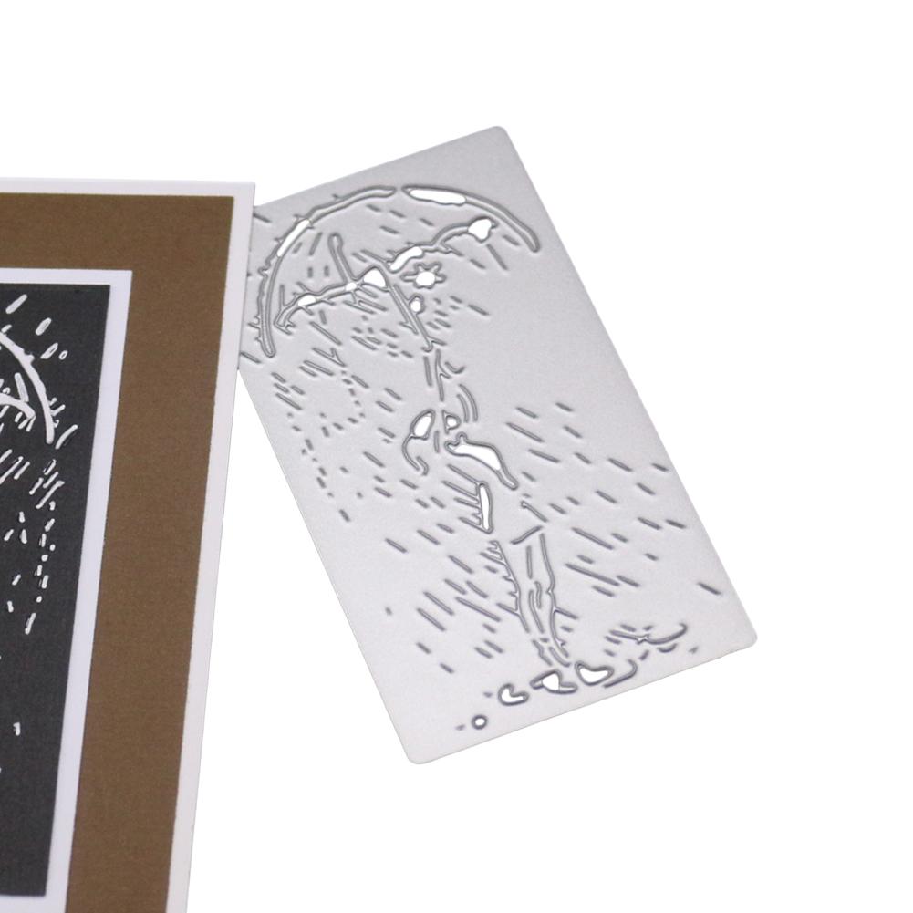 Raise the Umbrella High Frame Metal Silvery Stencil Embossing Cutting Dies For Diy Scrapbooking Paper Album Cards Making