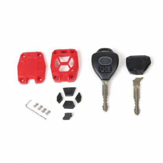 Car Key Fob Protector Cover Case Trim for 4Runner 2010-19 Accessories Red