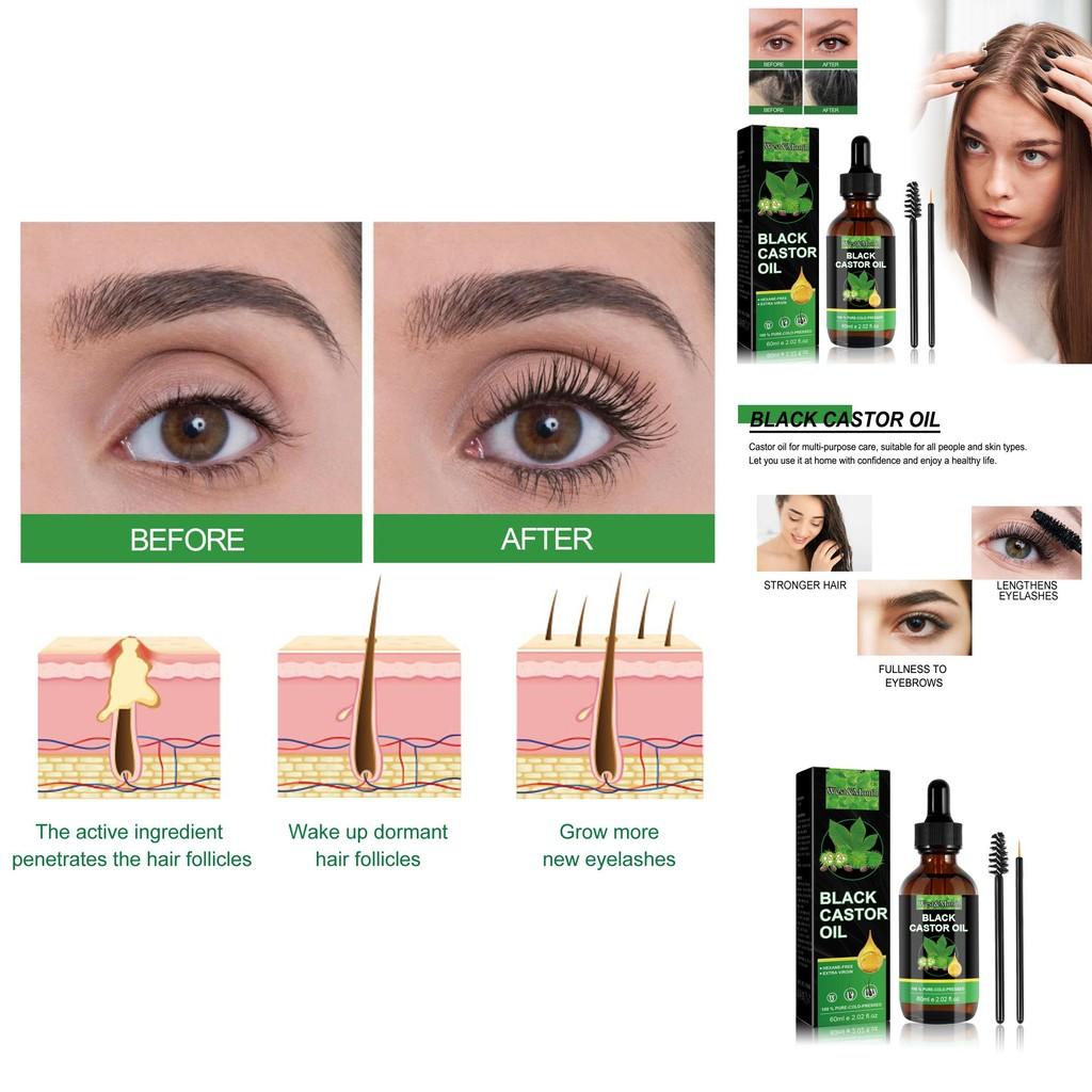 West Month Natural Castor Oil Hair Growth Serum For Nourishing Roots And Thickening Eyebrows And Eyelashes