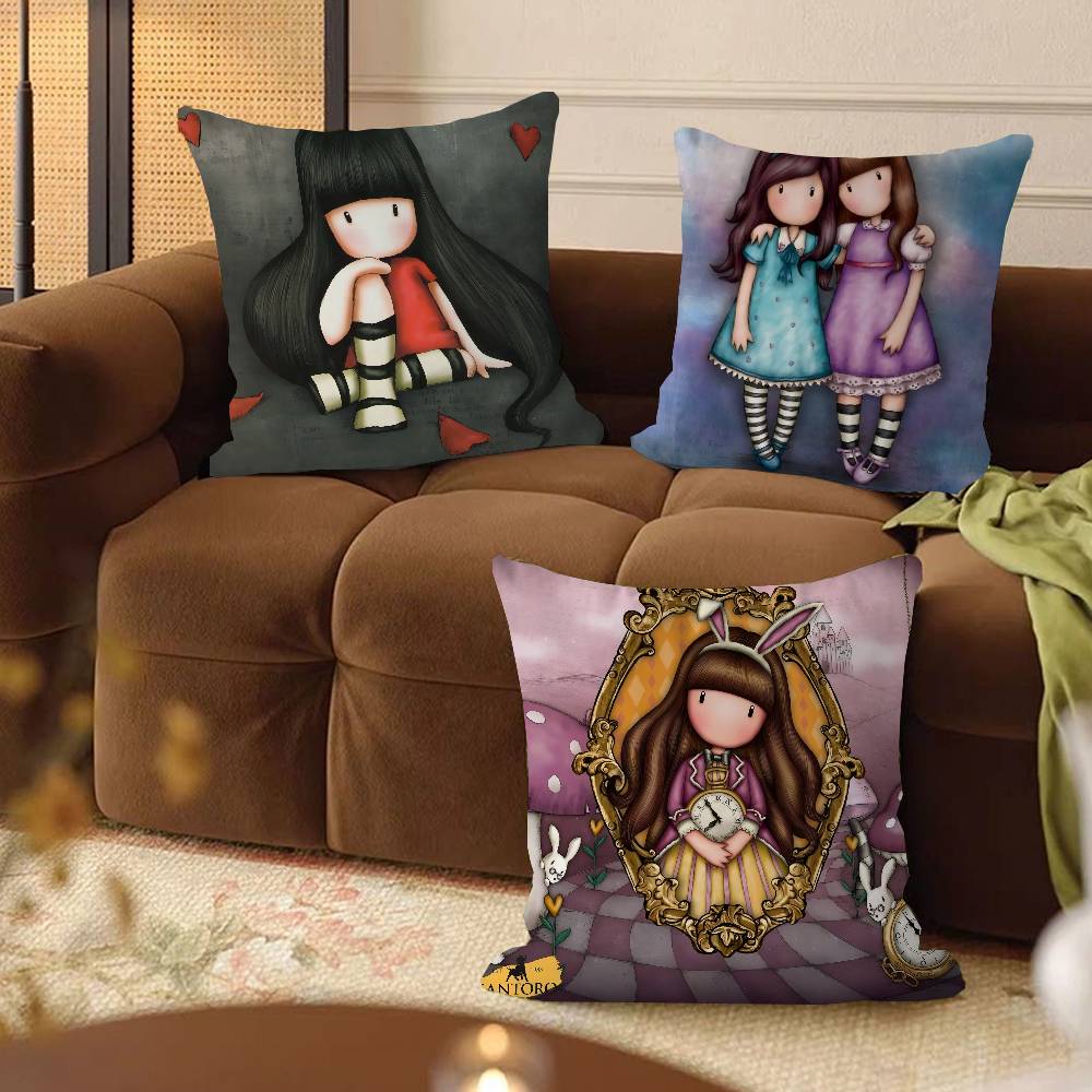 Cartoon CUTE Santoro Gorjuss Pillowcase Toon Gift Cushion Cover Bedroom Home Sofa Chair Seat Decor Pillow Case