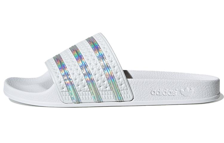 Adidas Wmns Adilette Slide  White Iridescent  Women s FV0041 38