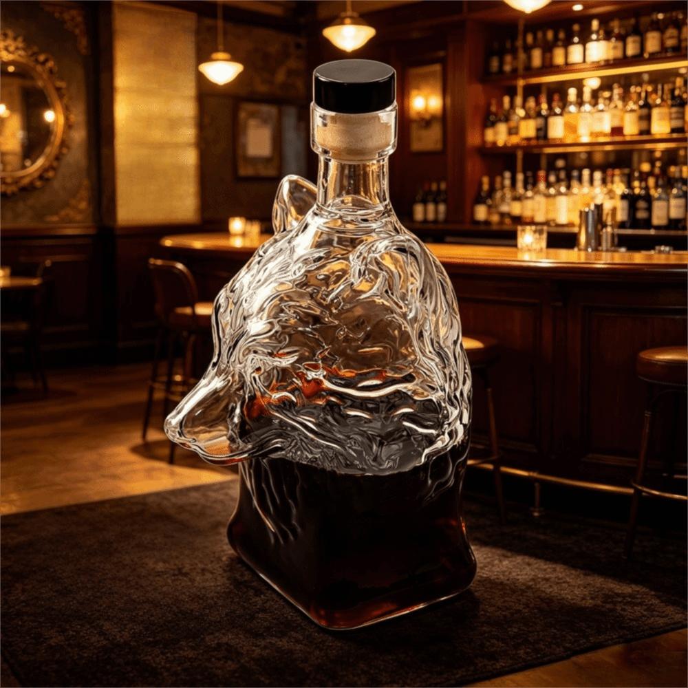 Corrosion-resistant Wolf Head Shape Wine Bottle Leak-Proof Wine Decanter Father's Gift