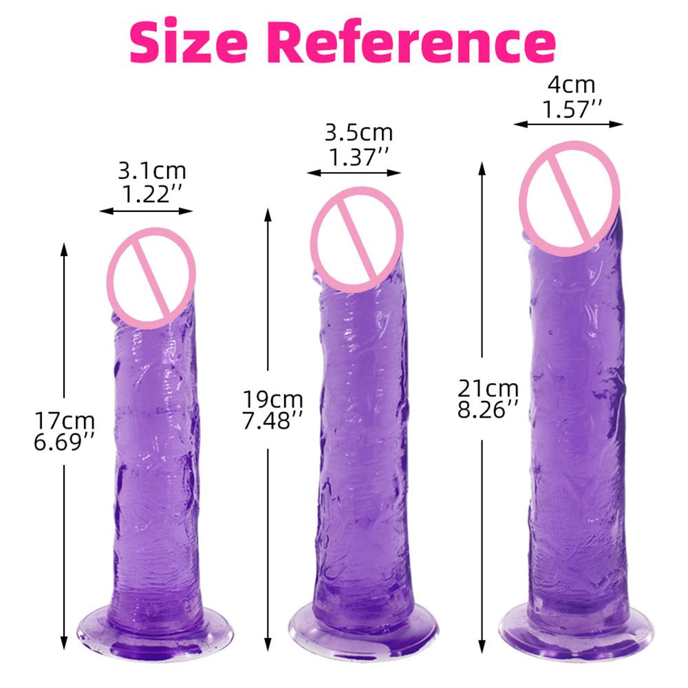 Soft Large Phallus Jelly Penis Long Dick Realistic Dildo Suction Cup Dildo Lesbian Sex Toy for Women