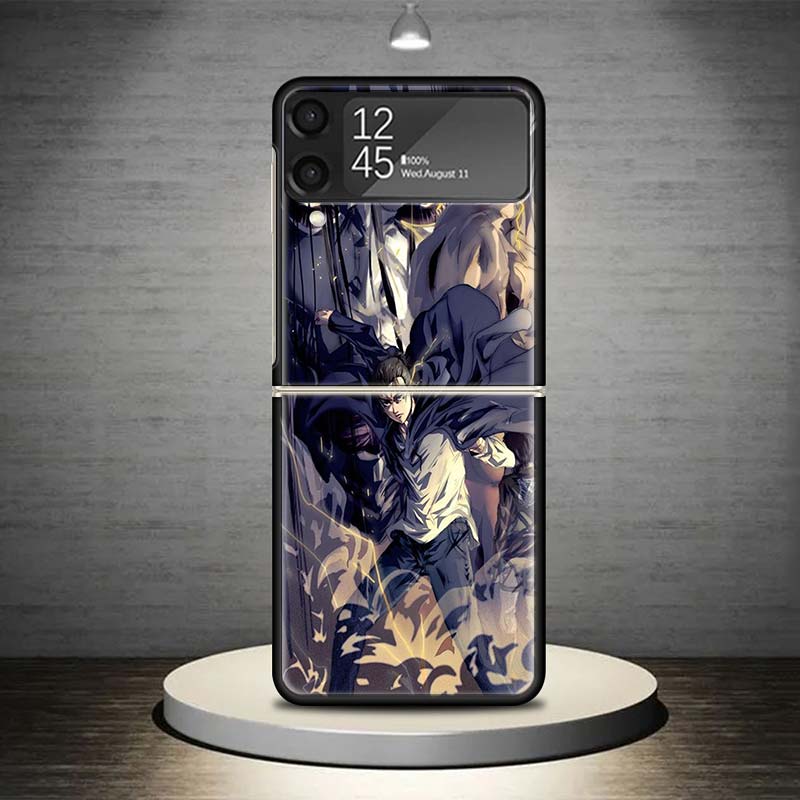Attack-Titan Rumbling Phone Case For Samsung Galaxy Z Flip 7 6 5 4 3 5G Shockproof Cover Z Flip7 Flip6 ZFlip5 Flip3 Flip4 Luxury
