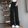 Jeans da donna a vita alta con bottone e cerniera, vestibilità ampia, tasche vintage, pantaloni dritti e larghi, da strada, da indossare tutti i giorni, pantaloni lunghi