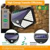 100 Led Solar Licht Sicherheit Outdoor Solar Wand Lampe PIR Motion Sensor Lampe Wasserdichte Solar Licht Für Garten Dekoration