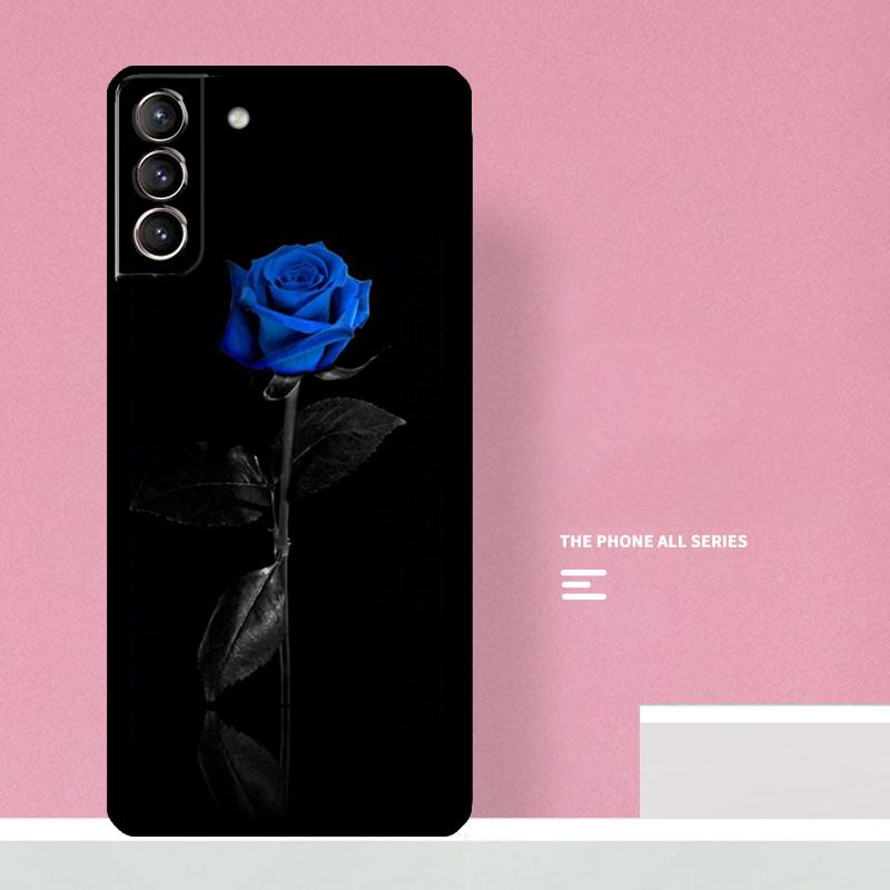 Blaue Rose Kunst Handyhülle Für Samsung Galaxy S26 S25 S24 S20 S21 S22 S23 Ultra S10 Plus S25 FE Hülle Coque