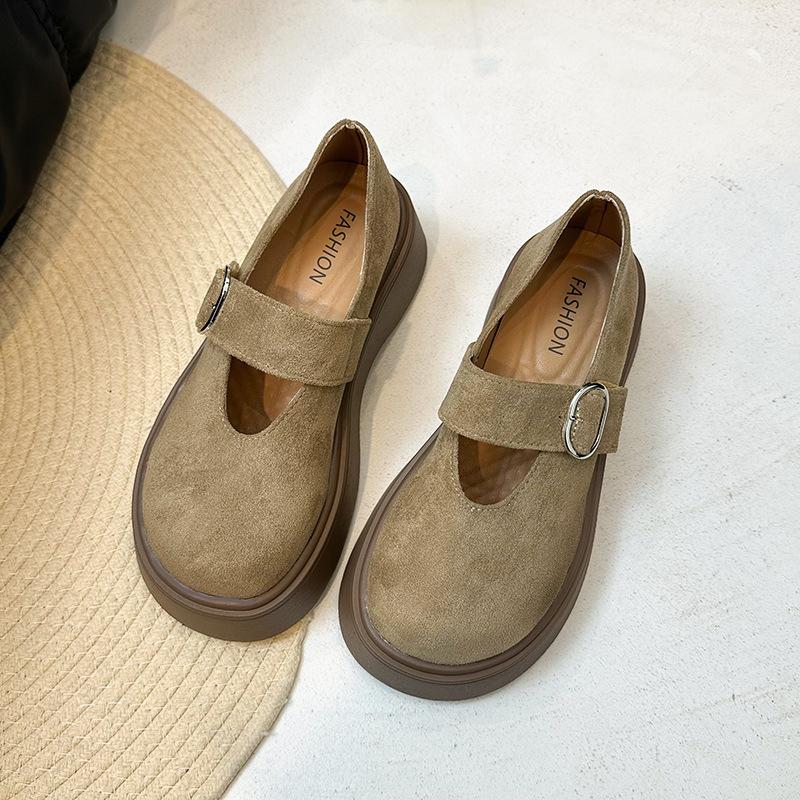 Casual Fashion Pink Retro Light Mouth Platform Single Shoes Women's 2025 New Summer Skirt Versatile Mary Jane Shoes