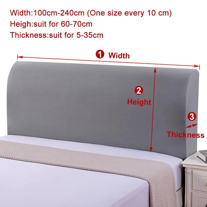 Funda Para Cabecera De Cama De Felpa De Terciopelo, Funda Elástica