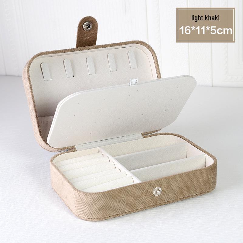 Double Layer Large Capacity Flannel Jewelry Box for Earrings, Necklaces, and Rings