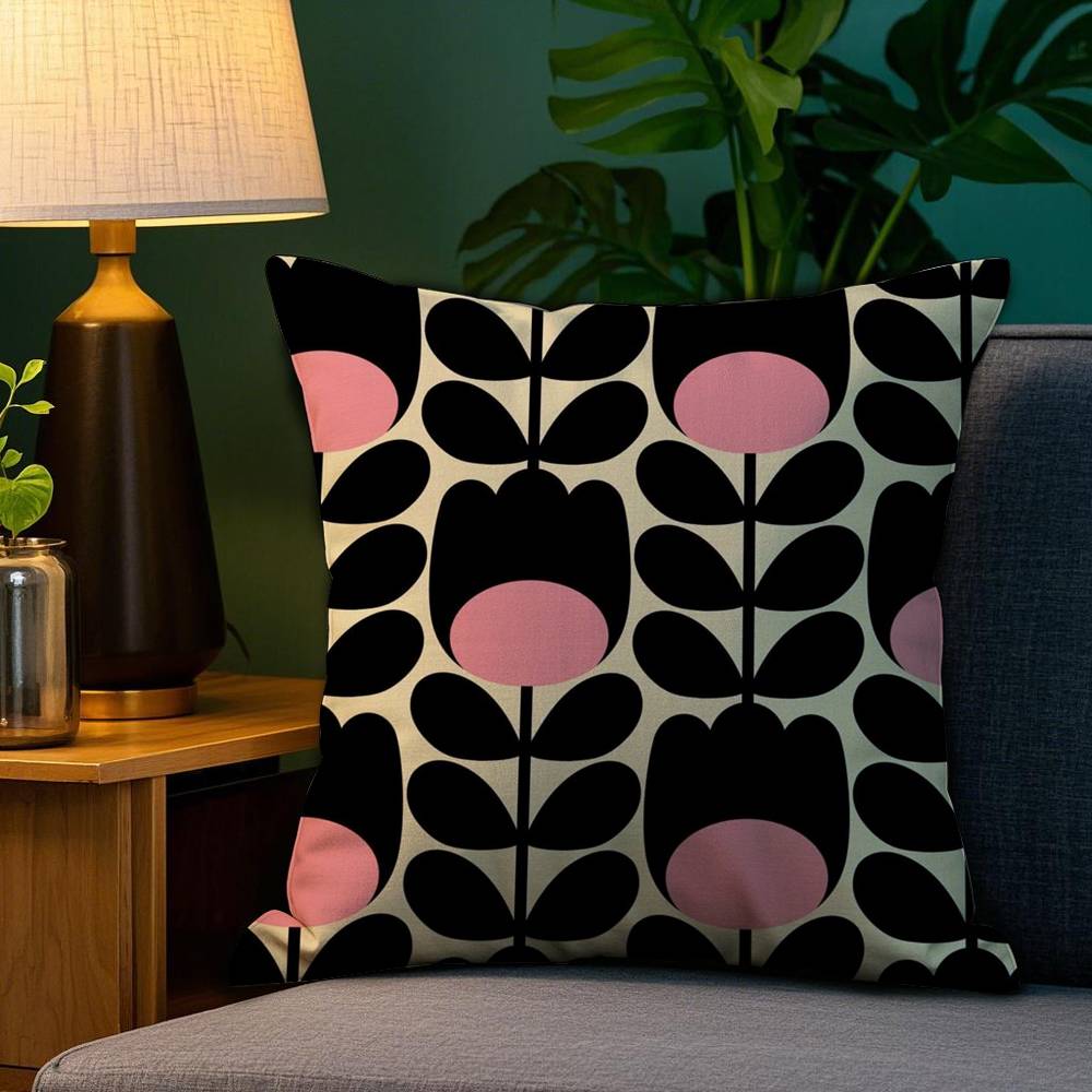 Luxury Pillow Case Sofa Living Room Bedroom Double-sided Printing Brand O-Orla Kiely Square Cushion Nap Time Pillow Case