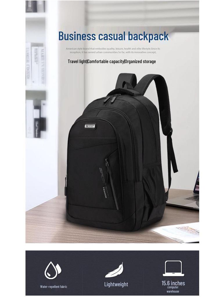 Men's Casual Large-Capacity Computer Backpack - Stylish Schoolbag